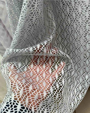 Тюль сітка сіра ажурна 5-с фото