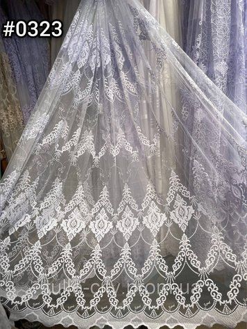 Тюль люкс дуже гарною вишивкою на фатинії 1627475800 фото