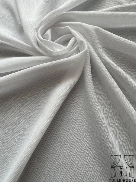 Однотонна тюль Фактурний шовк у білому кольорі 2556424465 фото