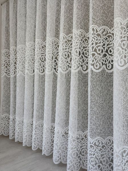 Короткий тюль 1,6м павутинка на кухню білий &mdash; купити 50-к фото